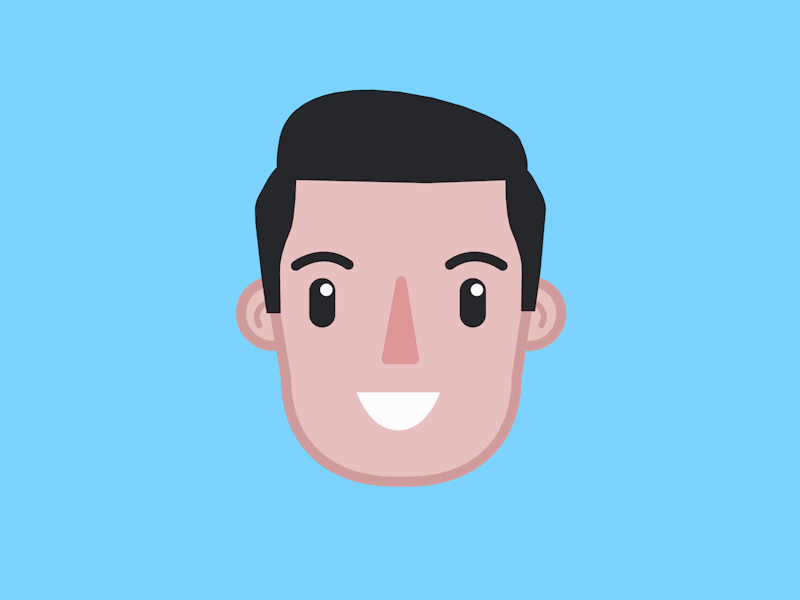 Face explode 2d 3d animation c4d character cinema 4d explode face flat gif illustration isometric