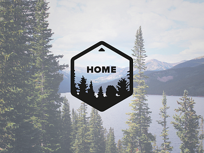 HOME Transfer Sticker (Stickermule) forest hexagon home sticker stickermule transfer