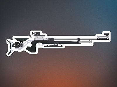 Olympic 10m air rifle (Feinwerkbau) air airsoft futuristic gun olympics rifle sci fi sticker stickermule weapon