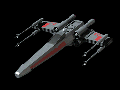 Low Poly X-Wing 3d animation c4d cinema 4d low poly render spaceship star wars tutorial x wing