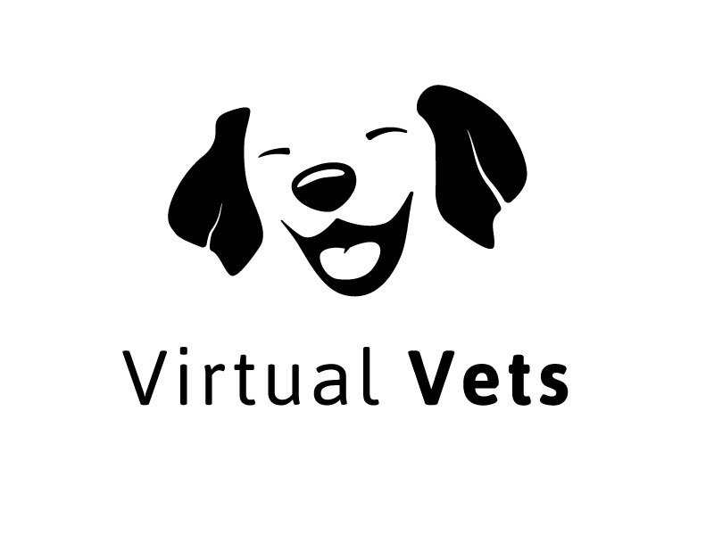 Vet App Logo blackandwhite logo minimal dog animals health app veterinary