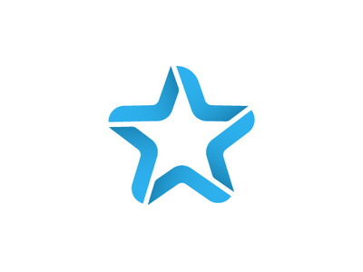 Star Logo Concept blue logo blue star gradient logo minimal star logo