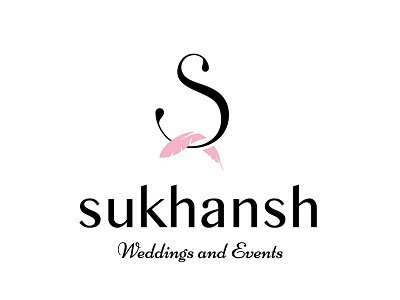 Sukhansh - Wedding Planning Company Logo event event management company logo feathers planners symbol symbol icon typography wedding