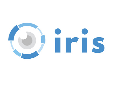 Logo Concept for a Social Network Icon - iris blue clean dailylogochallenge eye iris logo minimal vector