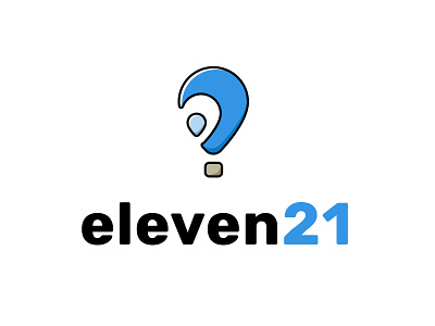 Logo Concept for a tech company - Eleven21 balloon blue clean dailylogochallenge design illustration illustrator logochallenge minimal modern simple simple logo vector