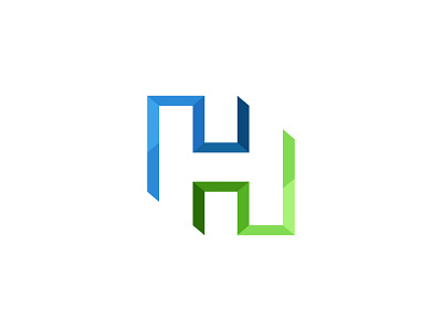 Logo Concept for the Alphabet H alphabet blue clean dailylogochallenge design english finance logo gradient green logochallenge marketing simple tech logo typography typography logo vector