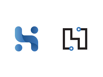 Logo Exploration for Alphabet H alphabet blue clean dailylogochallenge design finance gradient illustration illustrator logochallenge logodesign minimal technology typography wire