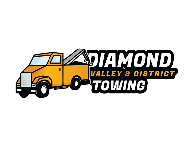 Logo Concept for a Towing Company cartoon dailylogochallenge illustrator logochallenge logodesign town truck vector yellow