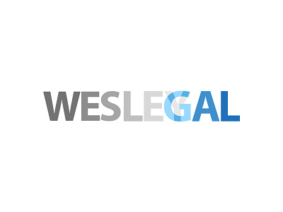 Logo Concept for a Law Firm - Wesley Legal blue dailylogochallenge grey illustrator law firm logo logo design logotype minimal typography