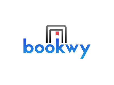 Logo Concept for an eBook Business Website blue bookmark dailylogochallenge design ebook illustrator logo minimal red simple tablet