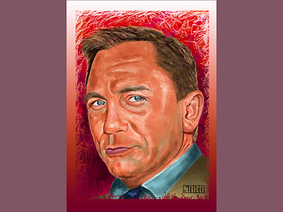 Daniel Craig design digital painting digitalart dribbleartist illustraion james bond photoshop art portrait art