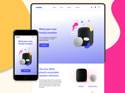 Bobble — online shop concept app app design home page landingpage product design web web design