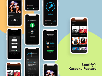 Spotify Karaoke Mobile Concept app app design product design spotify ui ux