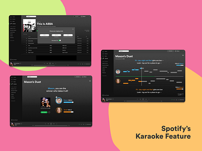 Spotify Karaoke Desktop Concept design product design productdesign spotify ui ux web web design webdesign