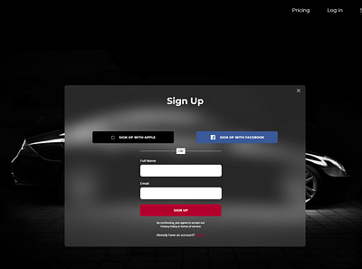 Sign Up Page Design flat freelance graphic design minimal ui ui ux ui design ux web web design