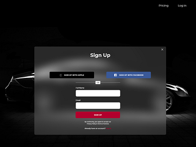 Sign Up Page Design