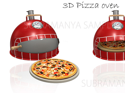 Oven pizza 3d model