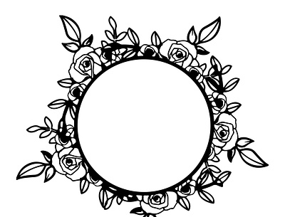 Circle Frame vector circle frame empty frame floral frame frame frame template vector