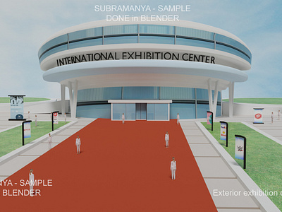 exterior exhibition Design 3D design 3d model blender blender3d design designs exhibition center exhibition design exterior exhibition lowpoly