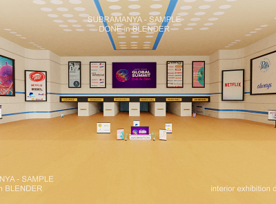 Interior exhibition design 3D 3d 3d art blender design interior lowpoly