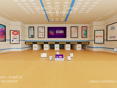 Interior exhibition design 3D
