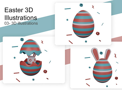 Easter Egg 3d illustrations 3d blender 3d illustration 3d model 3d modeling blender easter easter 3d easter 3d icon easter illustration lowpoly