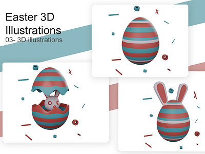 Easter Egg 3d illustrations