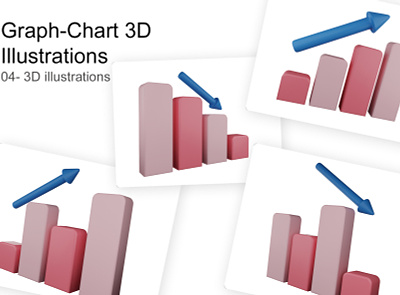 3D Graph illustrations 3d 3d chart 3d flow chart 3d graph 3d icon 3d illustration branding graph web illustration
