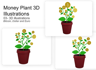 Money plant 3d illustrations 3d illustrations arcsmultidesigns money 3d money plant money plant 3d money plant 3d icon plant plant 3d