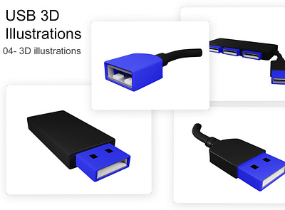 USB 3d illustrations female usb male usb pen drive pen drive 3d usb usb 3d icon usb cable usb drive usb port