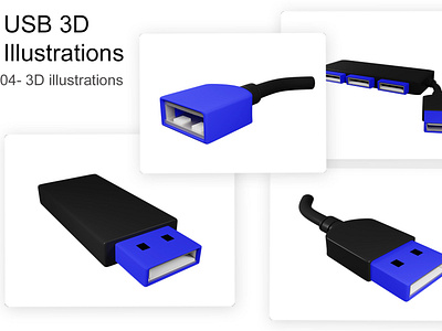 USB 3d illustrations female usb male usb pen drive pen drive 3d usb usb 3d icon usb cable usb drive usb port