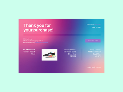 DailyUI - 017 - Email Receipt