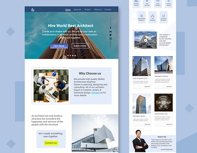 Architect Firm landing page architecture home landing page website design
