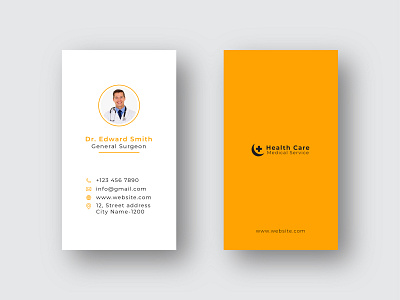 Medical Business Card branding business card business card design corporate identity design custom business card elegant business card graphicdesign luxury business card modern business card professional business card vertical business card