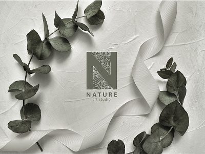 Nature logo art art studio branding design font green illustration logo logotype nature nature art nature design texture vector