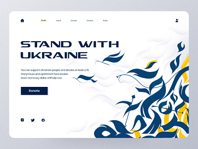 Peace in Ukraine design illustration peace ui ukraine ux vector war webdesign yellow