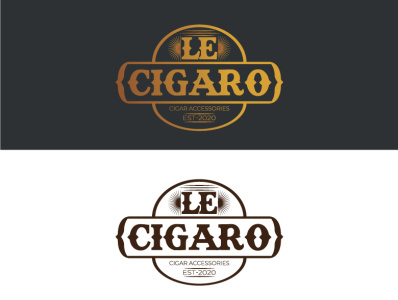 LE CIGARO Logo abstract logo branding branding and identity branding and marketing agency colorful logo corporate identity flat letterlogo logo logo designer