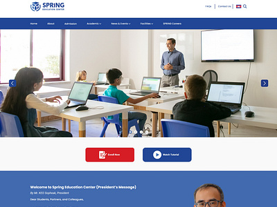 Website UI for education 2023