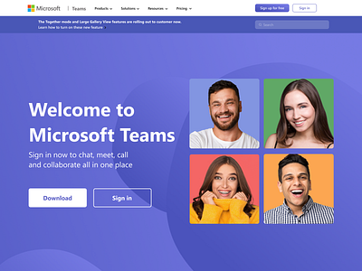 Microsoft Team Website Design