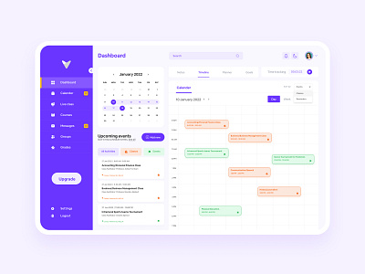 Edvora Dashboard Design