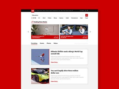 Day Three of the ThirtyUI challenge. CNN Search Results animated web design web developement