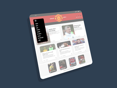 Manchester United Dropdown Menu - #dailyui027