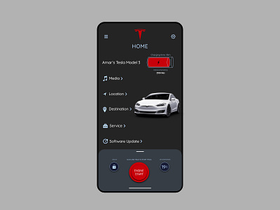 Tesla Car Interface - #dailyui034