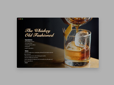 Old Fashioned Recipe 2 - #dailyui040