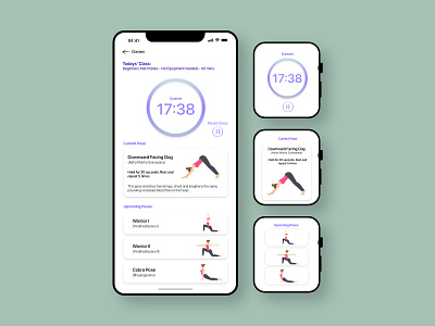 Yoga App - #dailyui041 adobe adobe xd appdesign dailyui dailyuichallenge design meditation ui uiux workout tracker yoga yoga app