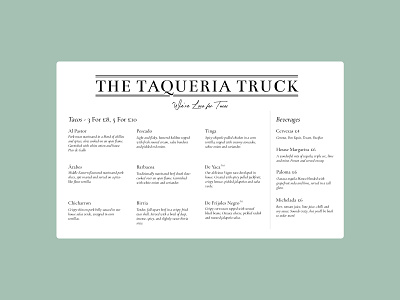 The Taqueria Truck - #dailyui043
