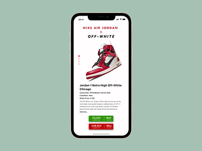 Nike Air Jordans Info Card - #dailyui045