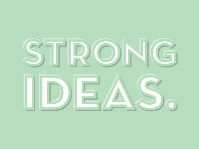 Strong Idears blocky bright green ideas inline mural pop sans serif strong type