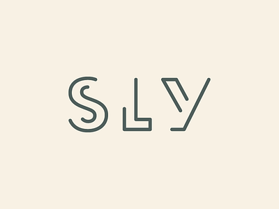 Sly approachable clean minimal outlined playful reductivist simple sneaky wordmark