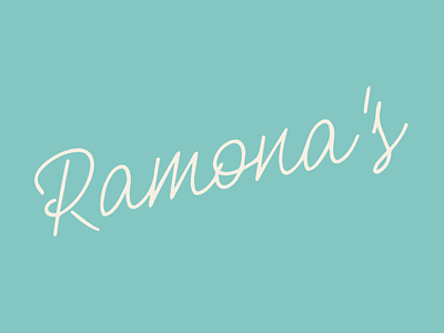 Ramona's custom type elegant hand drawn lettering monoline script simple
